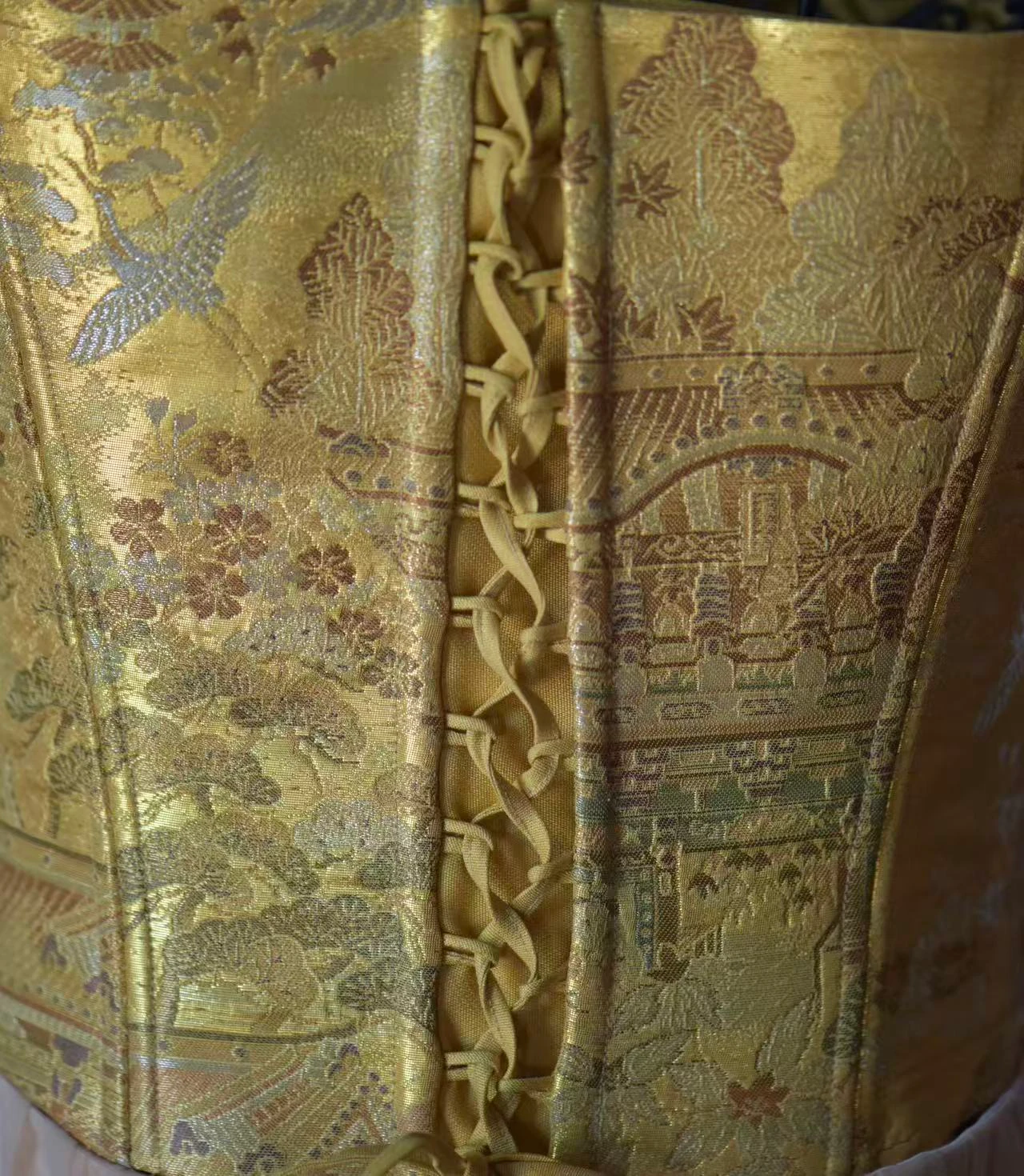 Gold-patterned Bodice — Detail