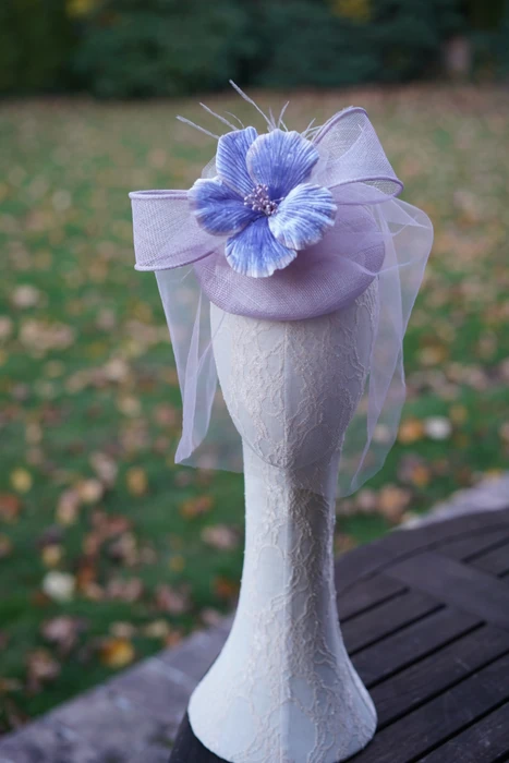 Lavender Floral Headpiece — Side view